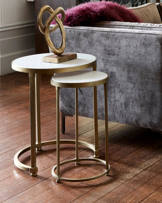 Gold Round Nesting Tables